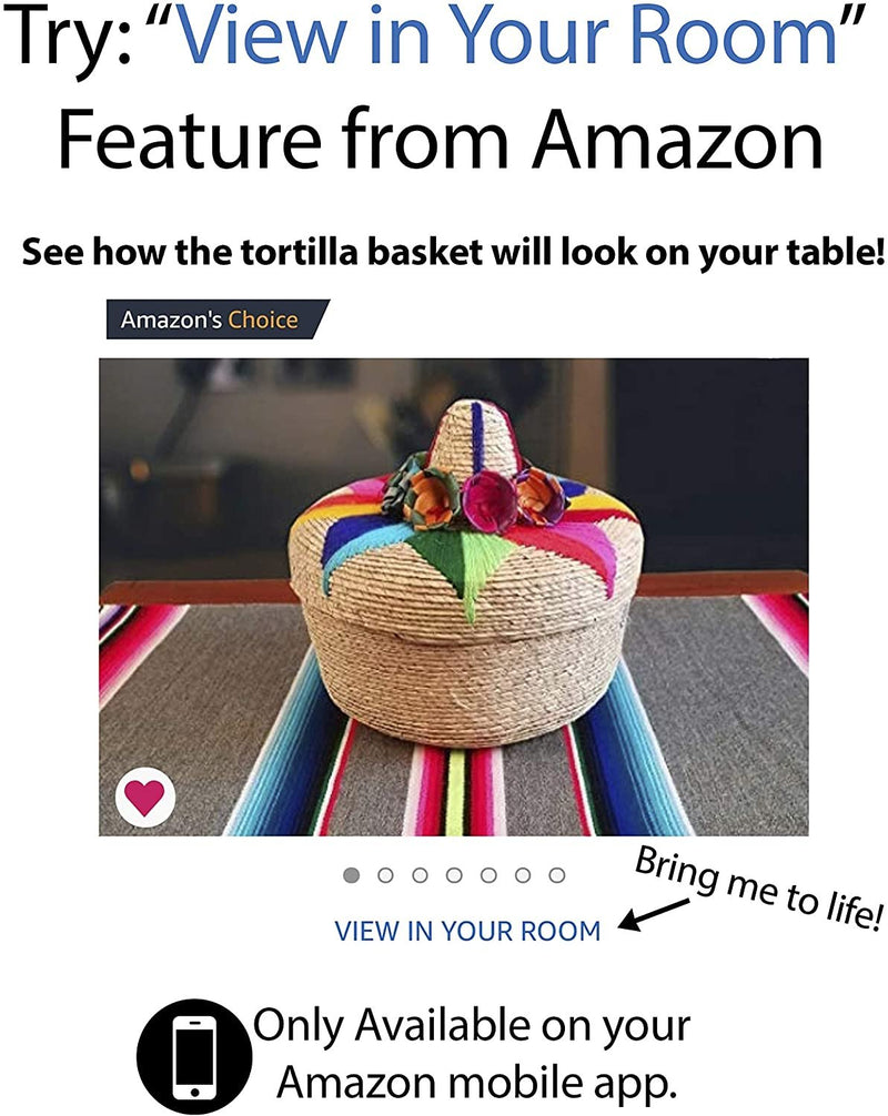 2-Pack Genuine Mexican Handwoven Tortilla Basket Fiesta Mexican Tort –  FESTMEX