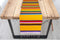 Threads West Authentic Mexican Table Runner Handwoven on Wooden Loom Bright Mexican Saltillo Sarape 60" x 12"