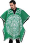 threads west Authentic Mexican Poncho Reversible Cobija Blanket - Aztec Calendar