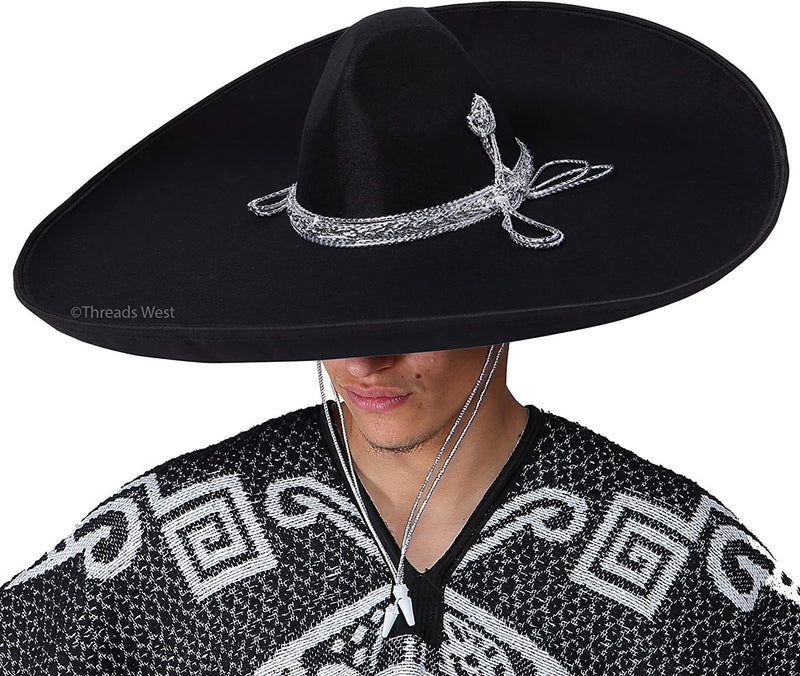 thumbnail image 2 of FESTMEX Authentc Adult Mexcan Sombrero Marach Charro Hat, Mexcan 2 of 11