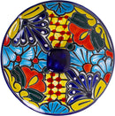 Genuine Mexican Talavera Hand Painted Tortillero Ceramic Tortilla warmer bowl with lid Handmade in Mexico by Artisans (Floral)
