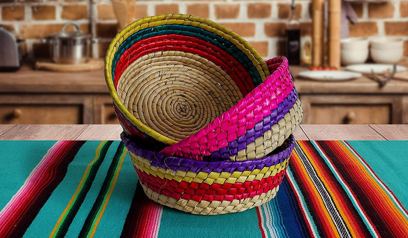 Genuine Mexican Handwoven Tortillero, Fiesta Mexican Tortilla Warmer, Tortilla Holder, Tortilla Keeper,Tortilleros Mexicanos Para Fiesta (Peces, 2)