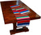 Threads West Genuine Mexican Handwoven Bright Mexican Table Runner Saltillo Serape Colorful Striped Sarape 83" x 14" (Multi-Packs Available) for Parties