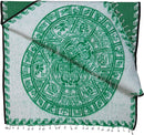 threads west Authentic Mexican Poncho Reversible Cobija Blanket - Aztec Calendar