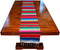 Threads West Genuine Mexican Handwoven Bright Mexican Table Runner Saltillo Serape Colorful Striped Sarape 83" x 14" (Multi-Packs Available) for Parties