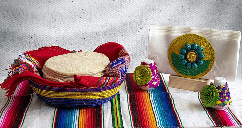Genuine Mexican Handwoven Tortillero, Fiesta Mexican Tortilla Warmer, Tortilla Holder, Tortilla Keeper,Tortilleros Mexicanos Para Fiesta (Peces, 2)
