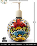 Authentic Mexican Talavera Soap and Lotion Dispenser Colorful Kitchen Decor- Hand Painted - Mexican Pottery - Made in Mexico